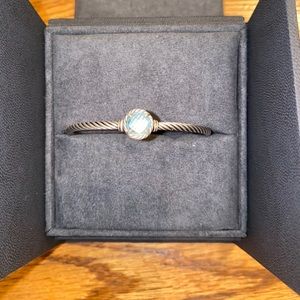 David Yurman Blue Topaz Cable Bracelet